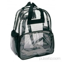 Clear Backpack Book Bag Transparent School Sports Stadium Concert Arena TSA Security Shoulder Travel 3 Pockets   